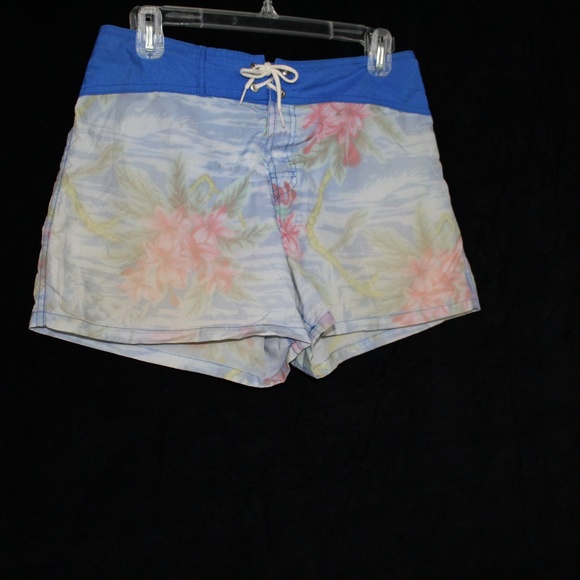 Zapp International nylon watercolor print shorts 5 - Picture 2 of 6